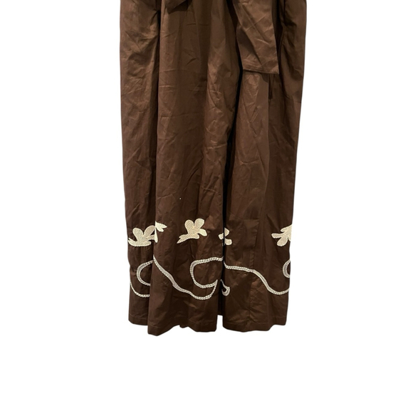 Mon Renn Size Medium Spaghetti Straps Embroidered Dress Bow Adjustable Straps - Picture 9 of 10